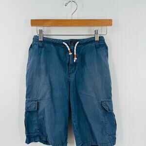 Boden Big Boys Muted Dark Blue Pull On Elastic Waist Cargo Shorts Comfort 14Y